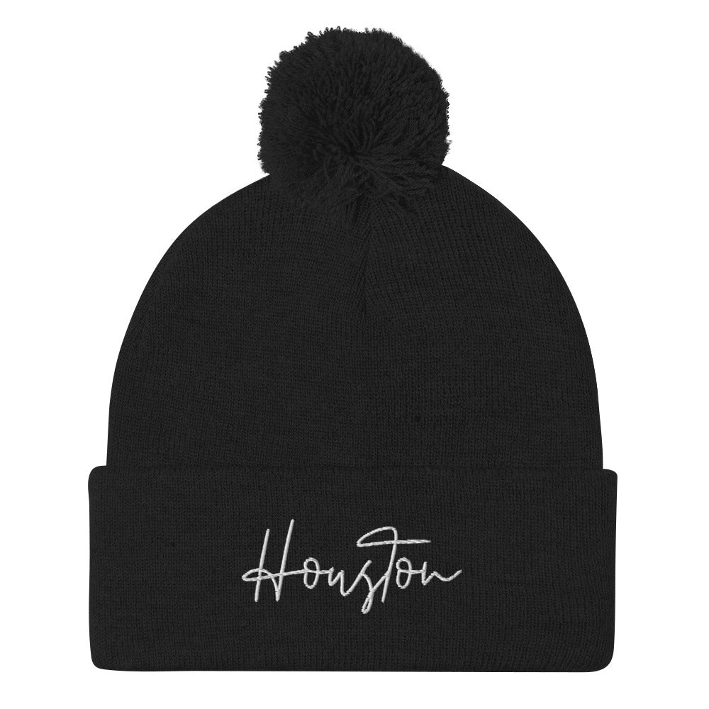 Houston Pom Beanie (Black)